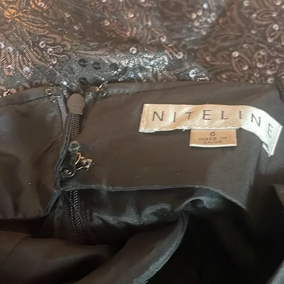 NITELINE Vintage Black Strapless Cocktail  Dress 
Sz 6​​ - Picture 12 of 12